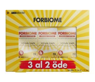 Forbiome Probiyotik 10 Milyar Mikroorganizma İçeren 1 GR 10 Saşe - 3 Kutu Avantajlı Paket