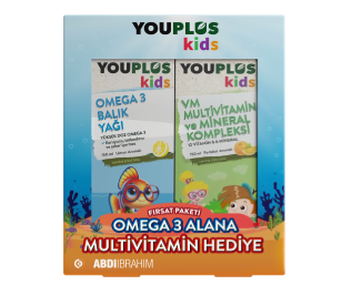 Youplus Kids VM Multivitamin ve Mineral Kompleksi 150 ML Şurup & Youplus Kids Omega 3 Balık Yağı 