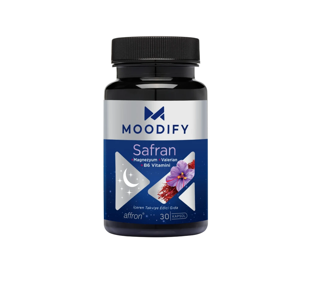 Moodify 
Safran, Magnezyum, Valerin, Vitamin B6 30 Kapsül 