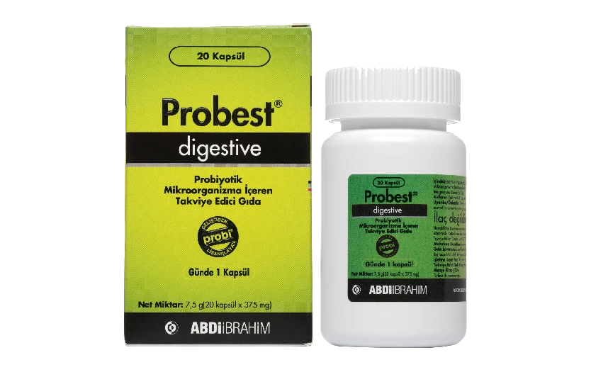 Probest Digestive 
Probiyotik Mikroorganizma İçeren 20 Kapsül 