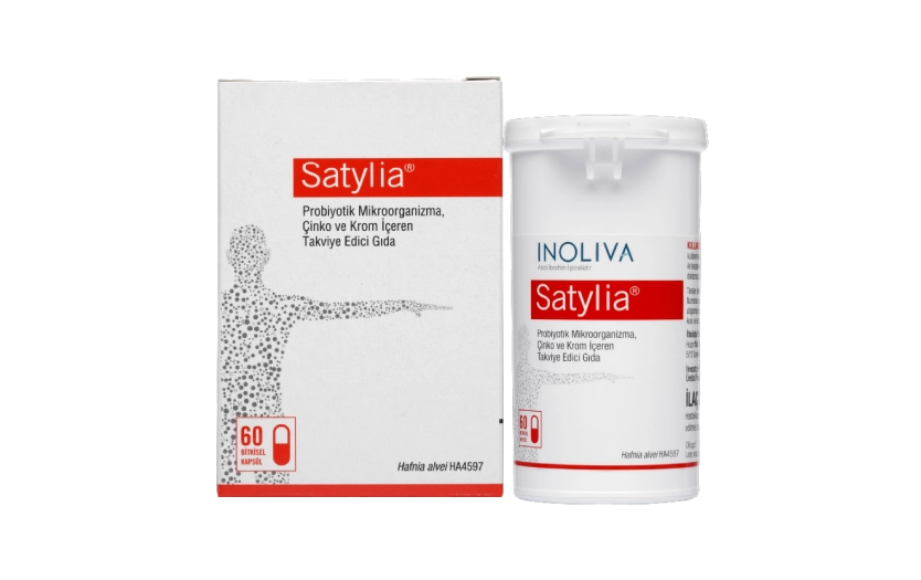 Satylia 
Probiyotik Mikroorganizma, Çinko ve Krom İçeren 60 Kapsül
