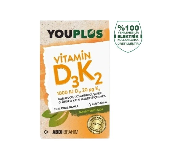Youplus Vitamin D3K2 20 Damla