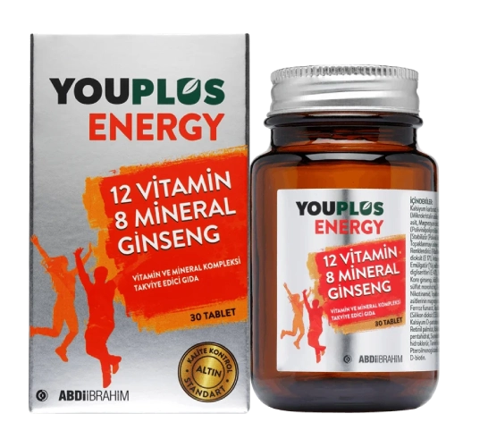 Youplus Energy Vitamin ve Mineral Kompleksi 30 Tablet