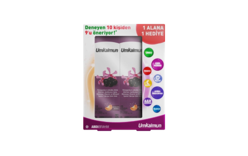 Umkaimun Kara Mürver & Afrika Sardunyası Vitamin 15 Efervesan Tablet