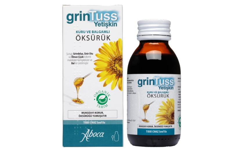 Grintuss Yetişkin Kuru ve Balgamlı Öksürük 128 GR Şurup