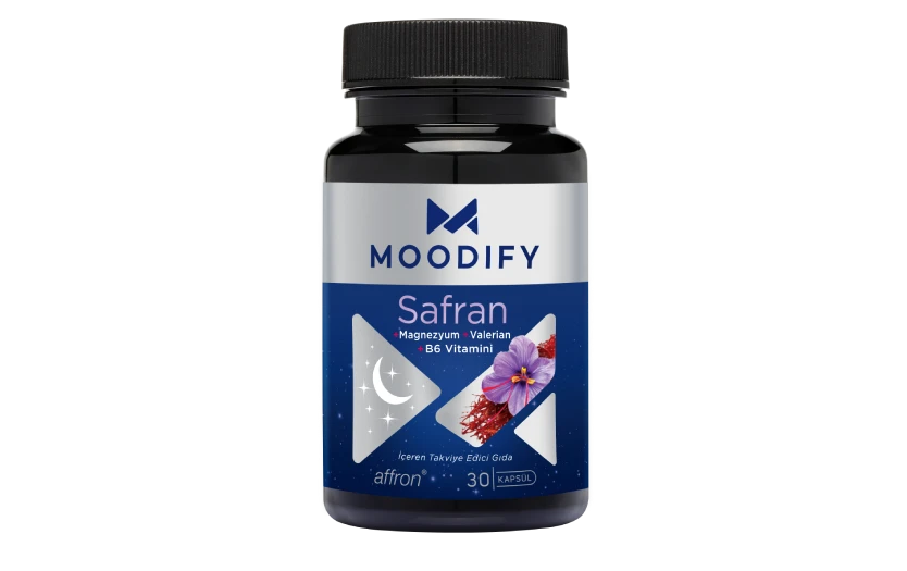Moodify Safran, Magnezyum, Valerin, Vitamin B6 30 Kapsül