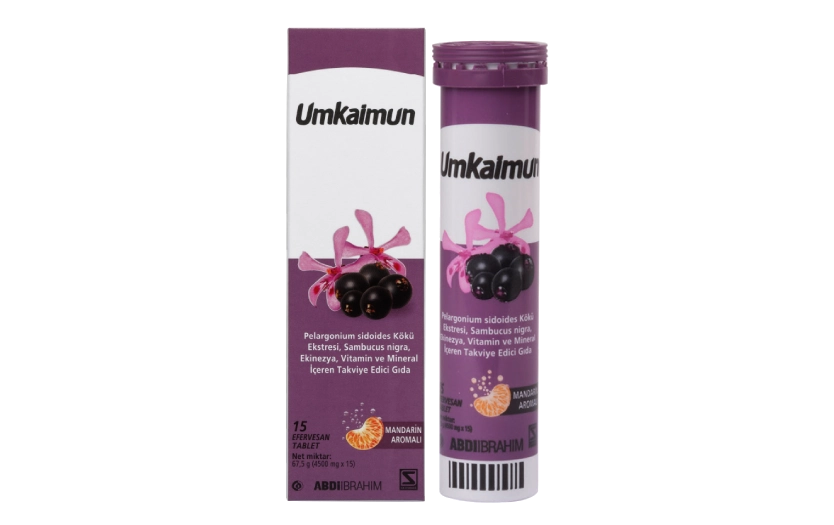 Umkaimun Kara Mürver & Afrika Sardunyası Vitamin 15 Efervesan Tablet