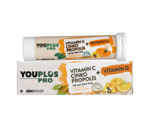 Youplus Pro Vitamin C, D, Çinko & Propolis 15 Efervesan Tablet