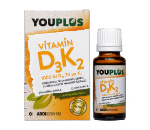 Youplus Vitamin D3K2 1000 IU 20 ML Oral Damla