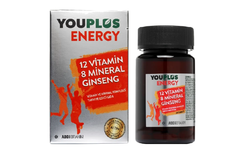 Youplus Energy 12 Vitamin ve 8 Mineral Kompleksi 30 Tablet