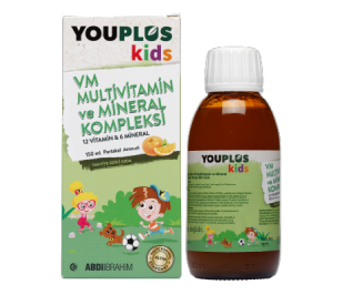 Youplus Kids VM Multivitamin ve Mineral Kompleksi 150 ML Şurup
